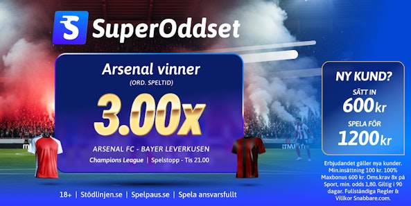 SuperOddset Champions League Arsenal Bayer Leverkusen