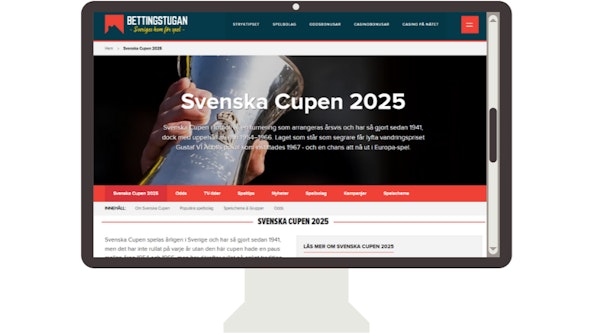 Bettingstugan Guide - Svenska Cupen 2025 Odds, spelschema, tv-tider