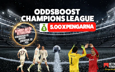 Oddsboost Champions League - Bettingstugan Bayer Leverkusen v Bayern o Liverpool v PSG