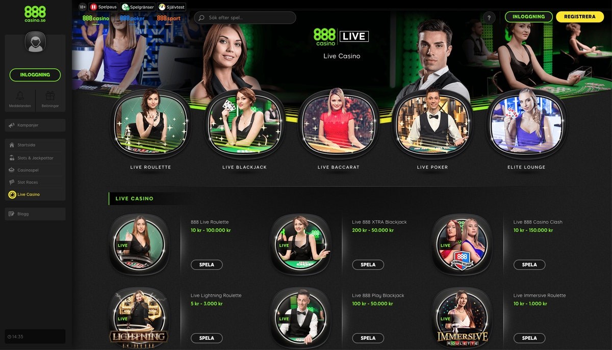 888 Casino Live Casino