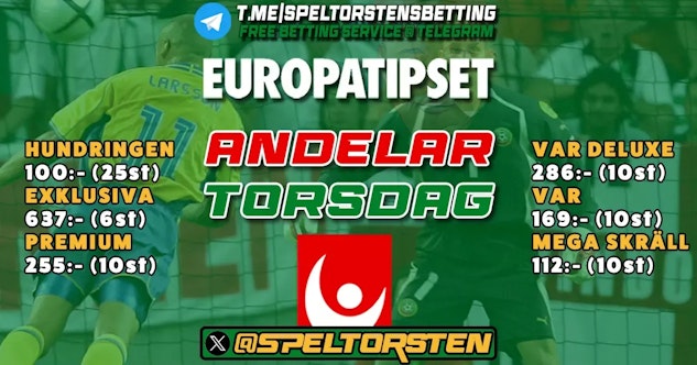 Andelar Europatipset Torsdag 6 mars Tips Forslag