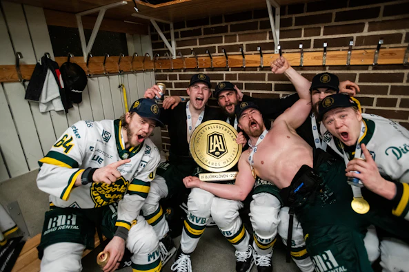 Björklöven firar HockeyAllsvenskan vinst Bettingstugan
