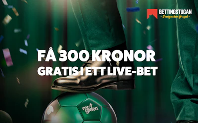 Bettingstugan MR Green 300 kr Livebet NY