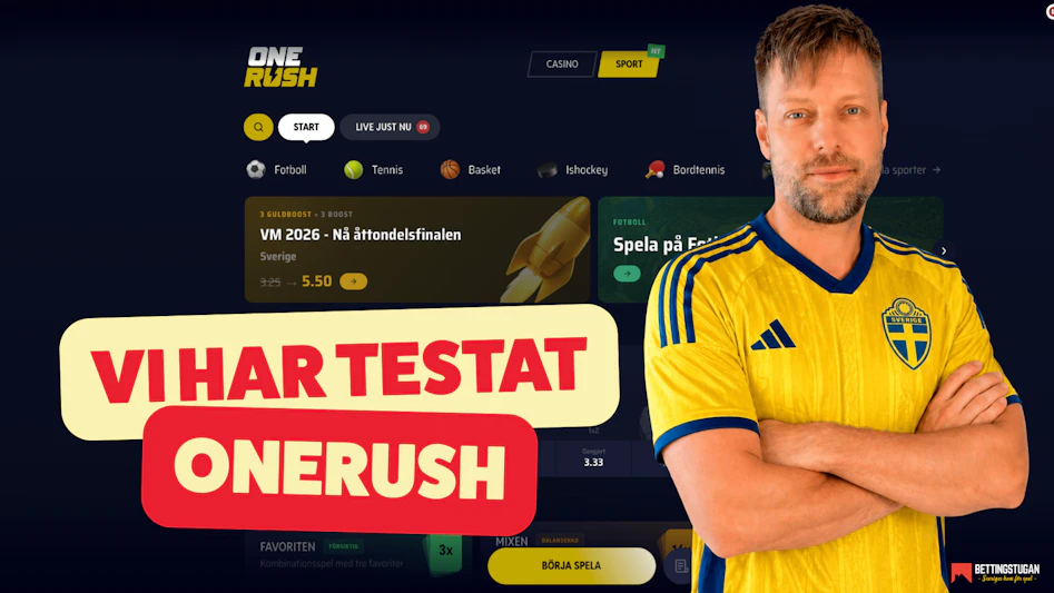 OneRush Sportsbook bonus spelpaket och oddsboostar