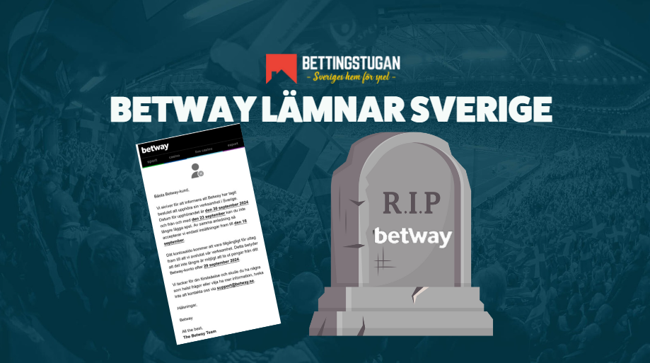 Anrika Betway lämnar den svenska spelbolagsmarknaden
