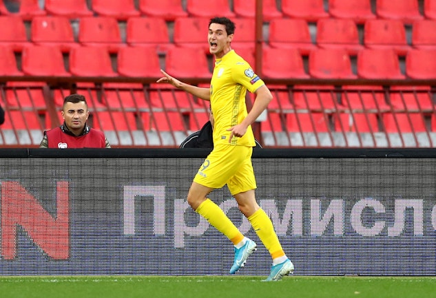 Roman Yaremchuk Ukraina Fotbolls-EM 2021