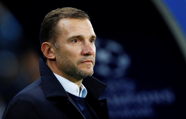 Tränare Ukraina Andriy Shevchenko Fotbolls-EM 2021 Grupp C