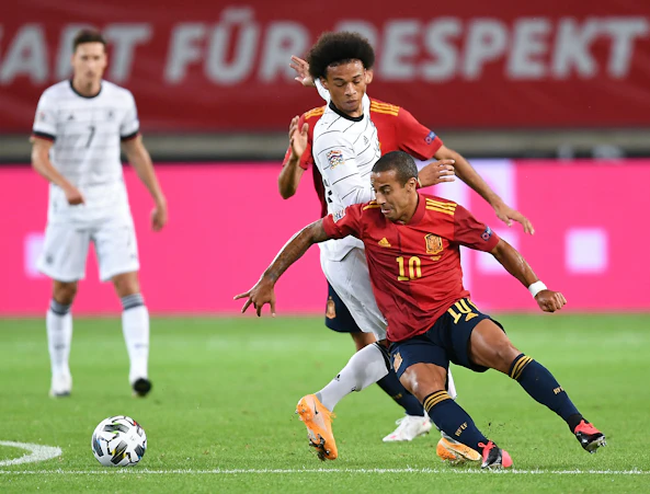 Spanien Tyskland Fotbolls VM 2022