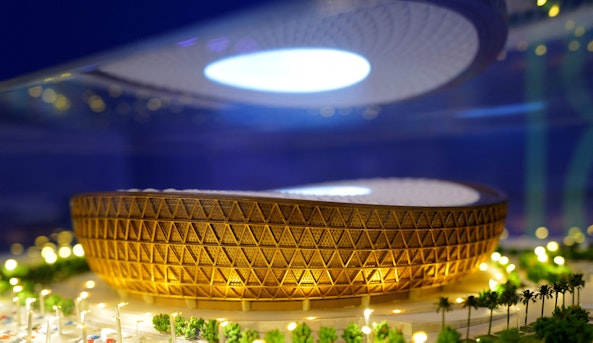 Modell av Lusail Stadium VM 2022