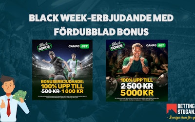 Black Week erbjudande Campobet Fordubblad Bonus Bettingstugan