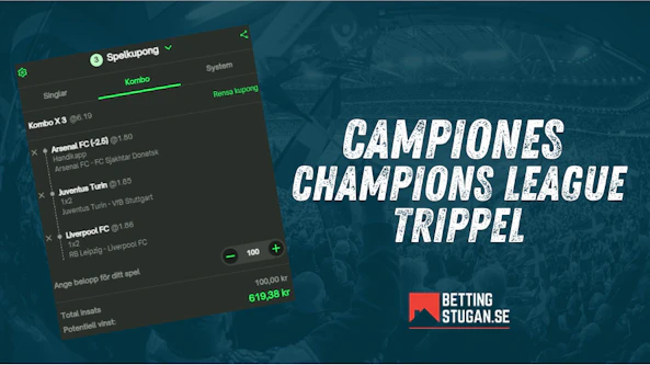 Campione Champions League trippel v43 Bettingstugan