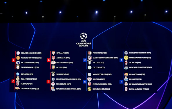 Champions League lottnong 2023 2024