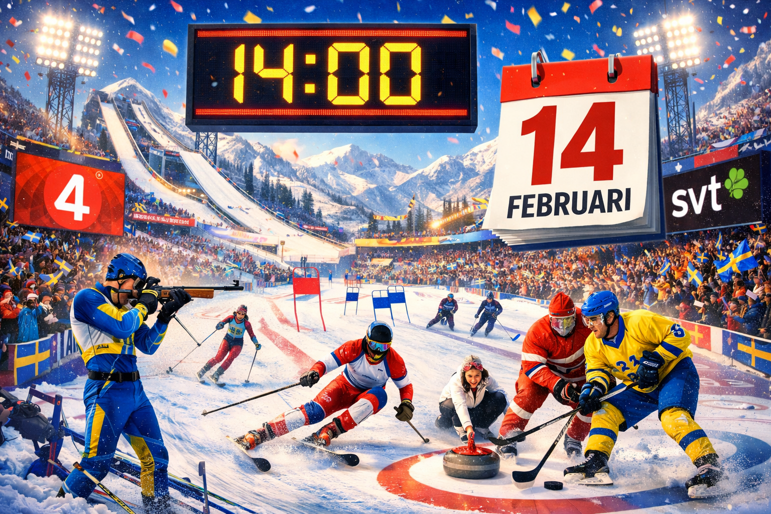 OS IDAG 14 Februari lördag