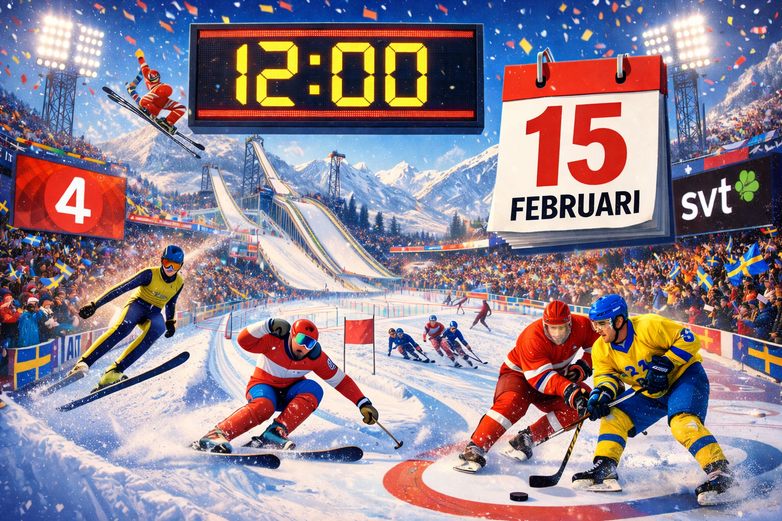 OS idag Söndag 15 Februari » TV-tider & Medaljchanser