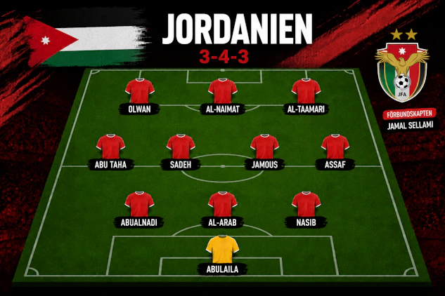 Jordanien startelva Fotbolls-VM 2026