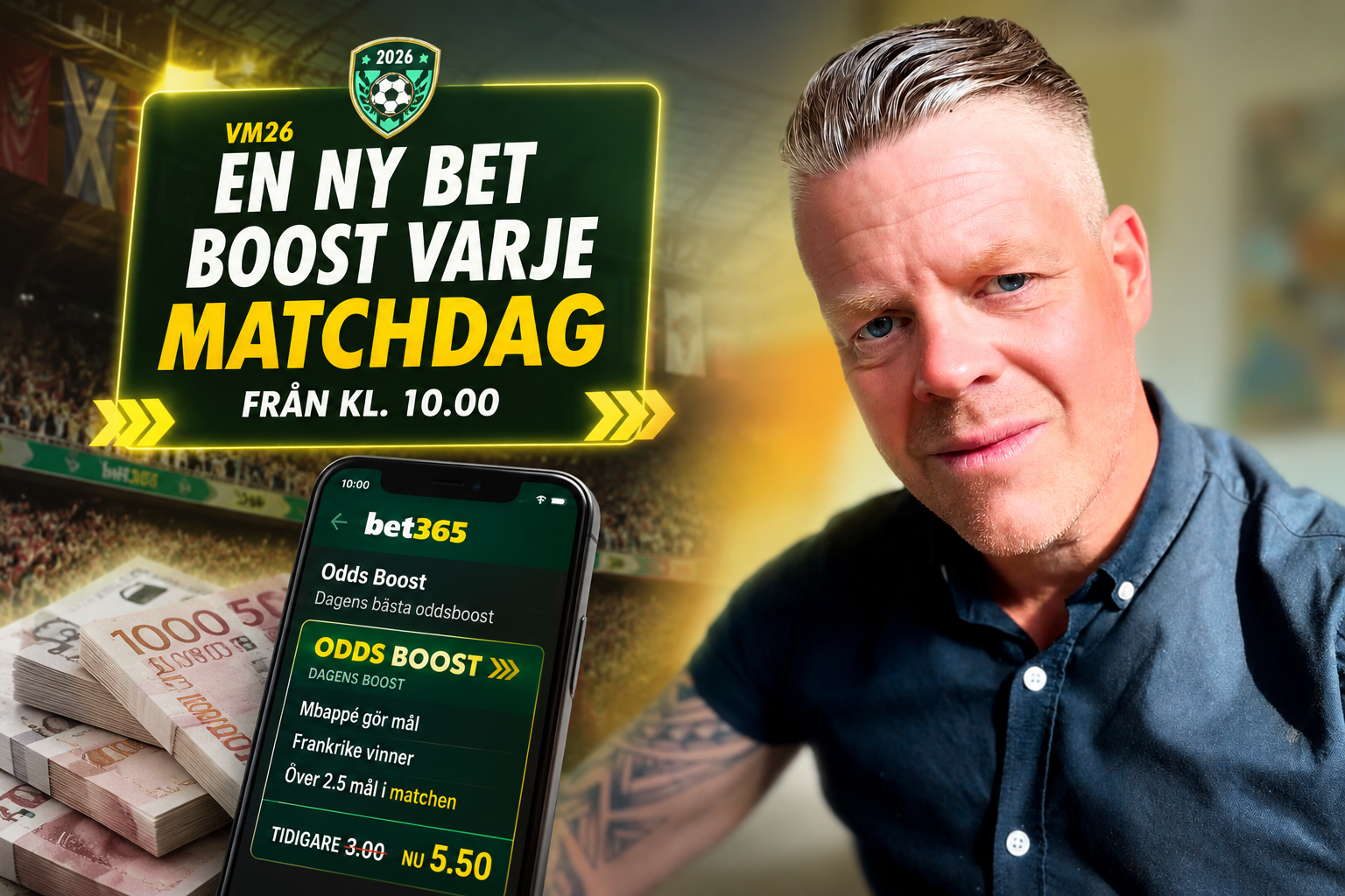 Han har spelat alla Bet365 boostar: "Så mycket pengar har det blivit"