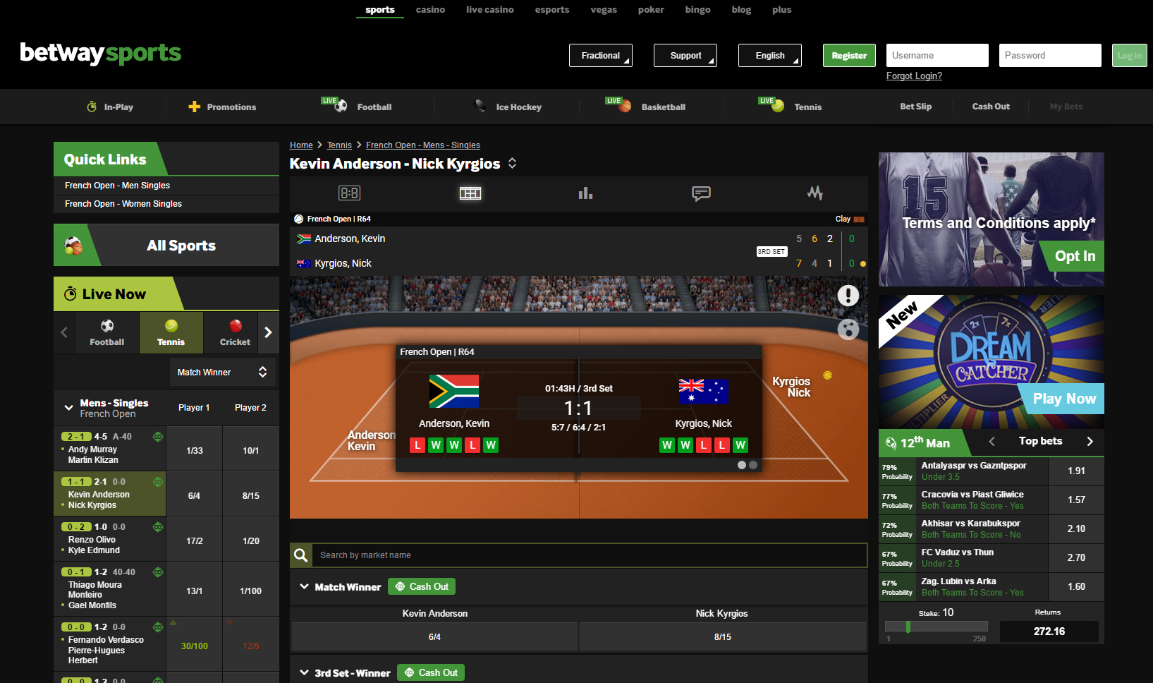 Betway Liveodds