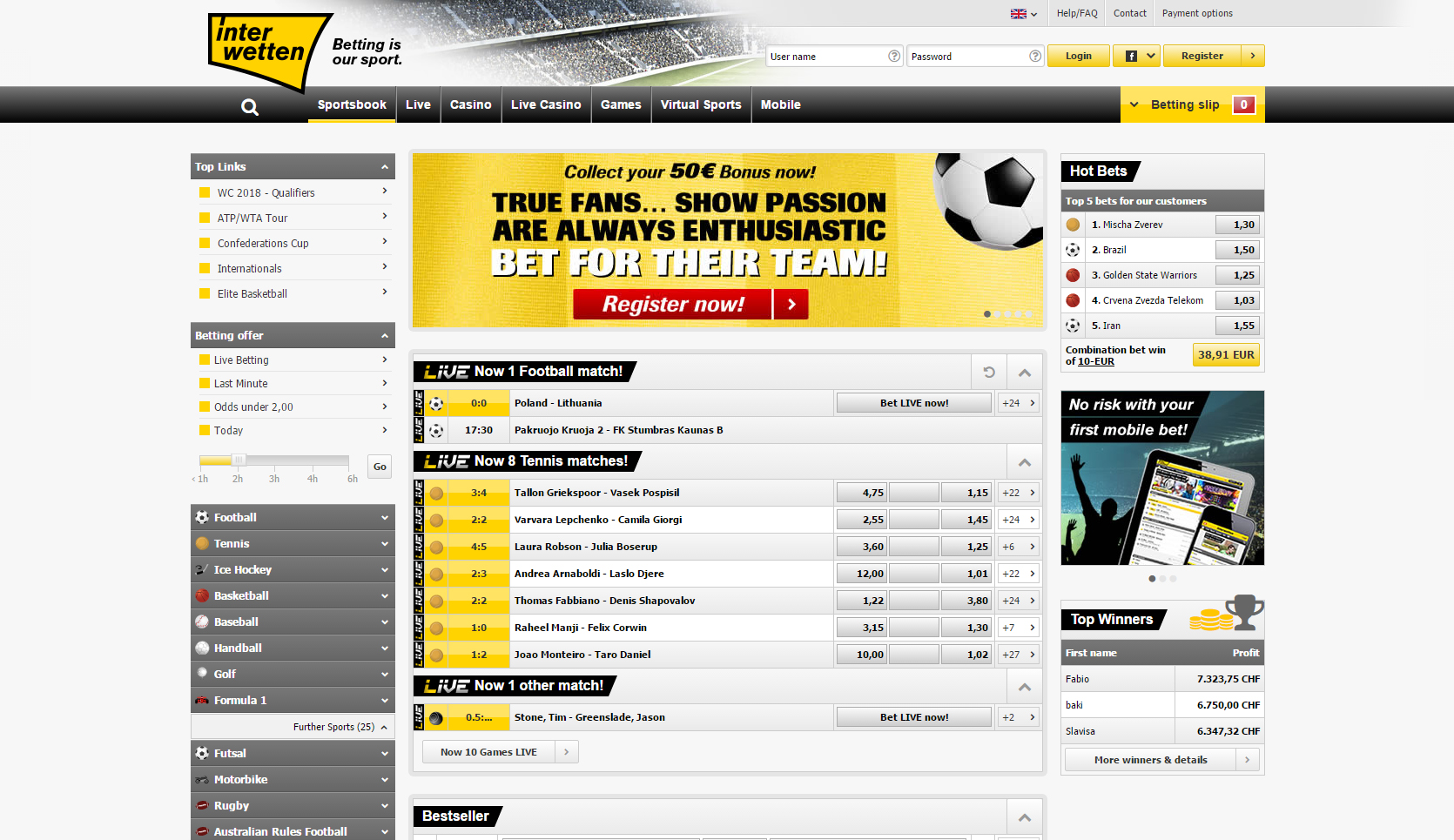 Interwetten Sportsbook