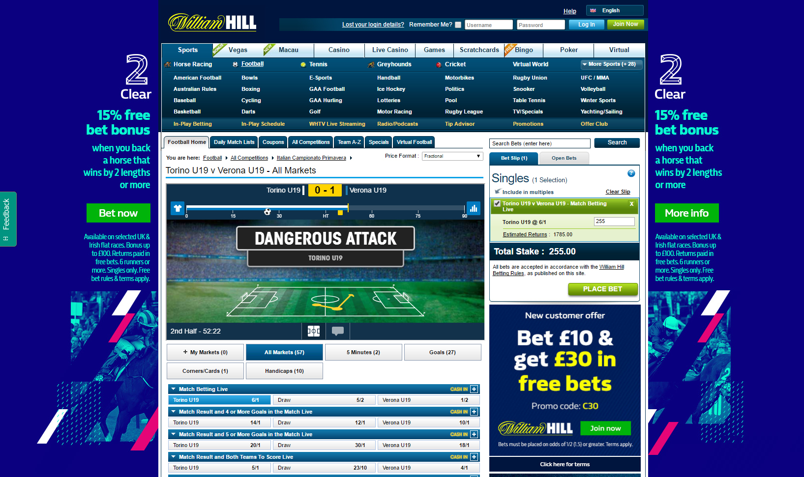 William Hill Liveodds