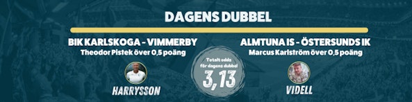 Dagens Dubbel HA Poangspel Bettingstugan Onsdag 30 oktober