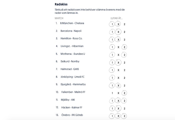 Daniel Aldemir Stryktips semifinal