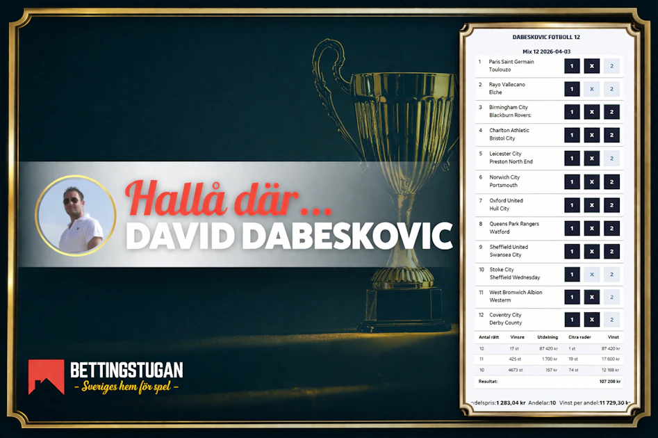 David Dabeskovic bettingkupong