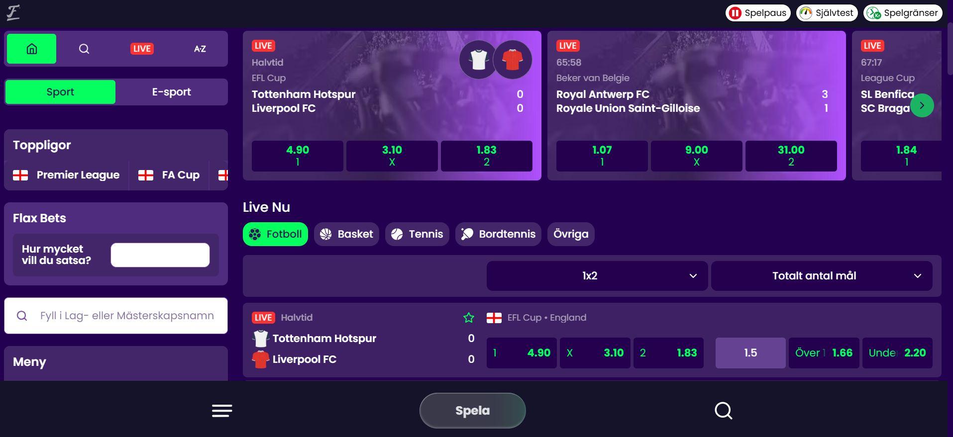 Flax Sport Casino Vy over sportsbook