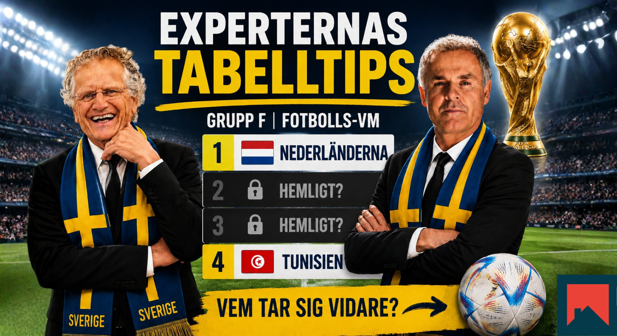 Grupp F i fotbolls VM tips pa placeringar