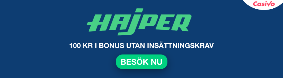 Hajper har ibland bonus utan insättning