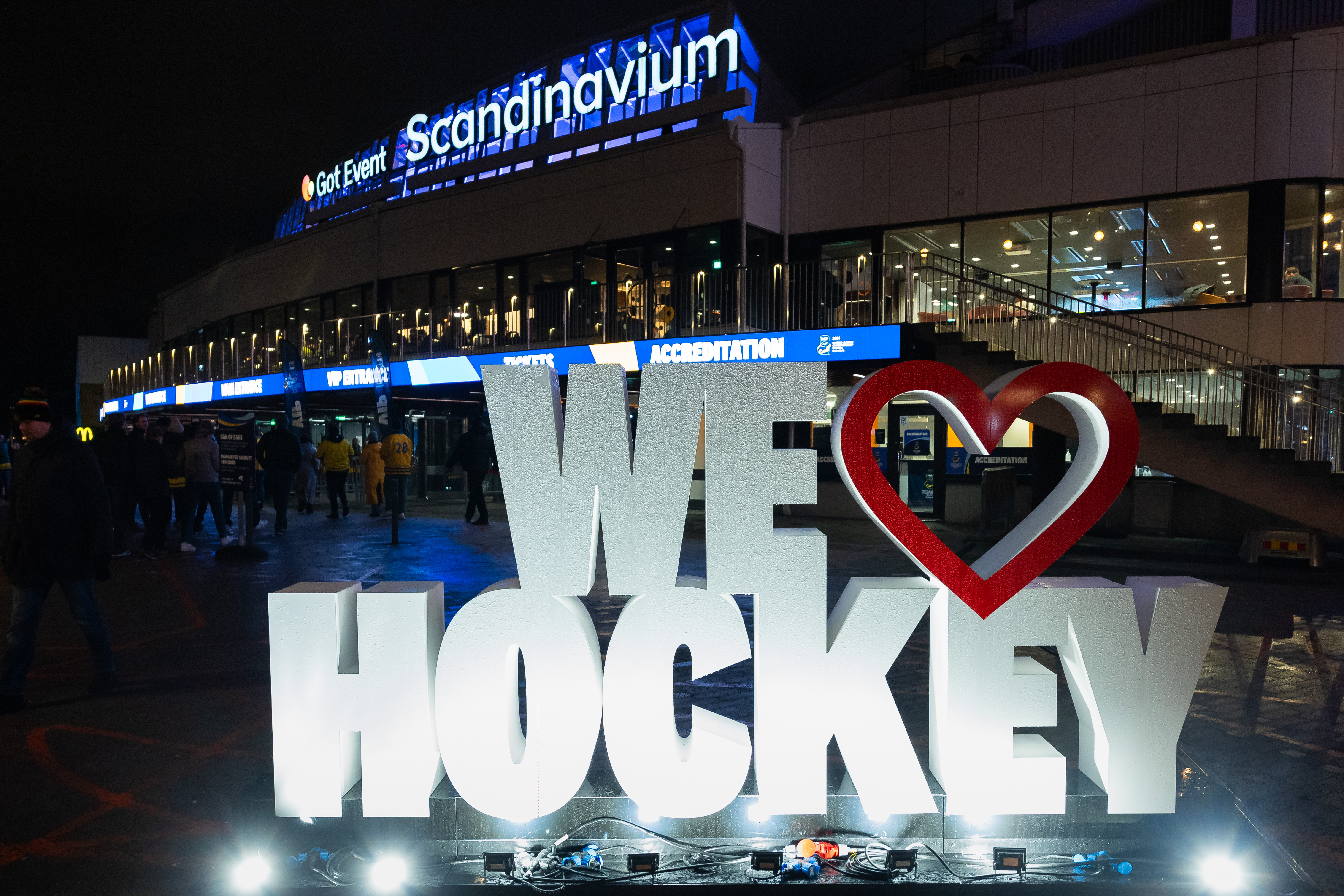 Hockeyfest i Goteborg under JVM