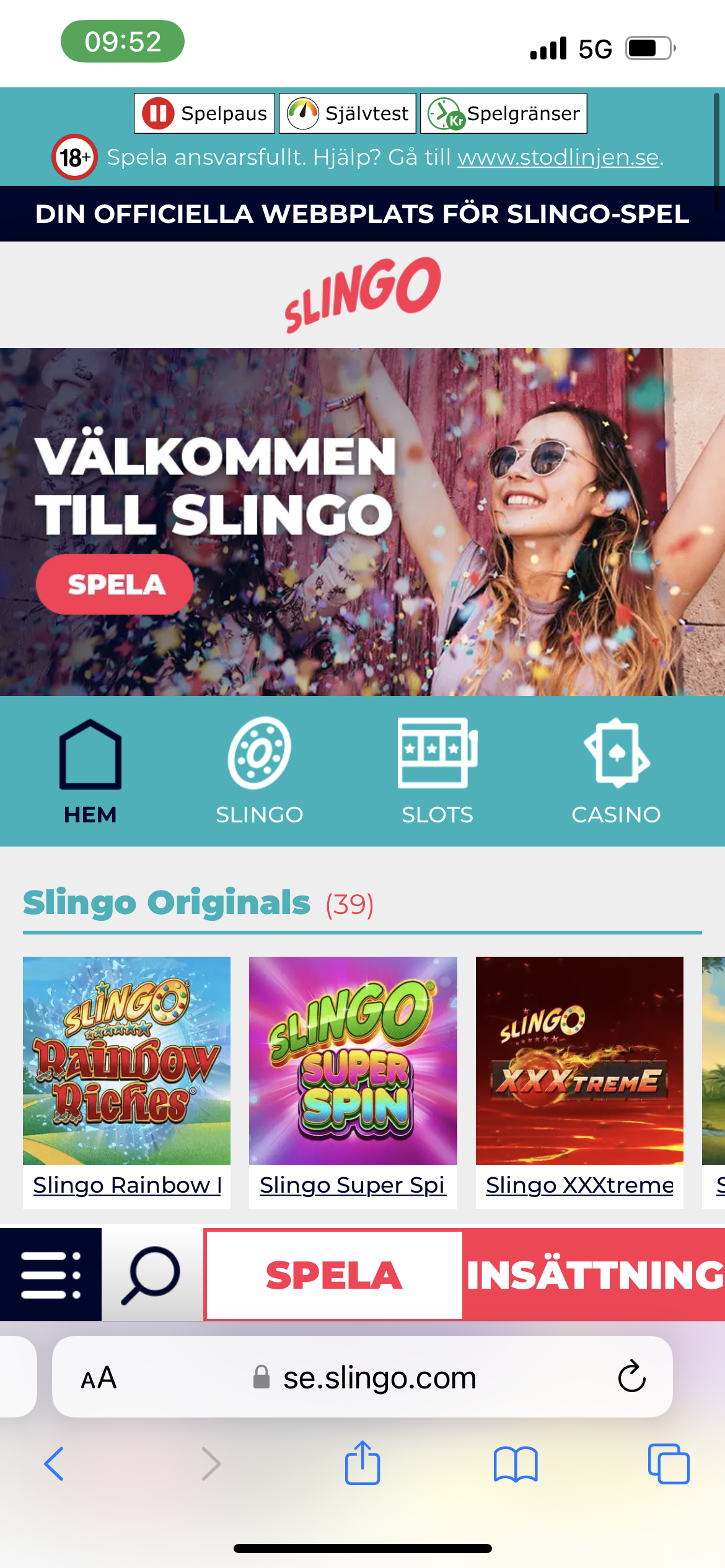 Slingo casino start