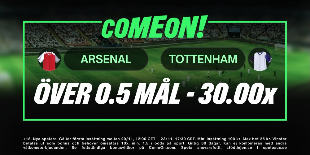 Arsenal Tottenham Oddsboost