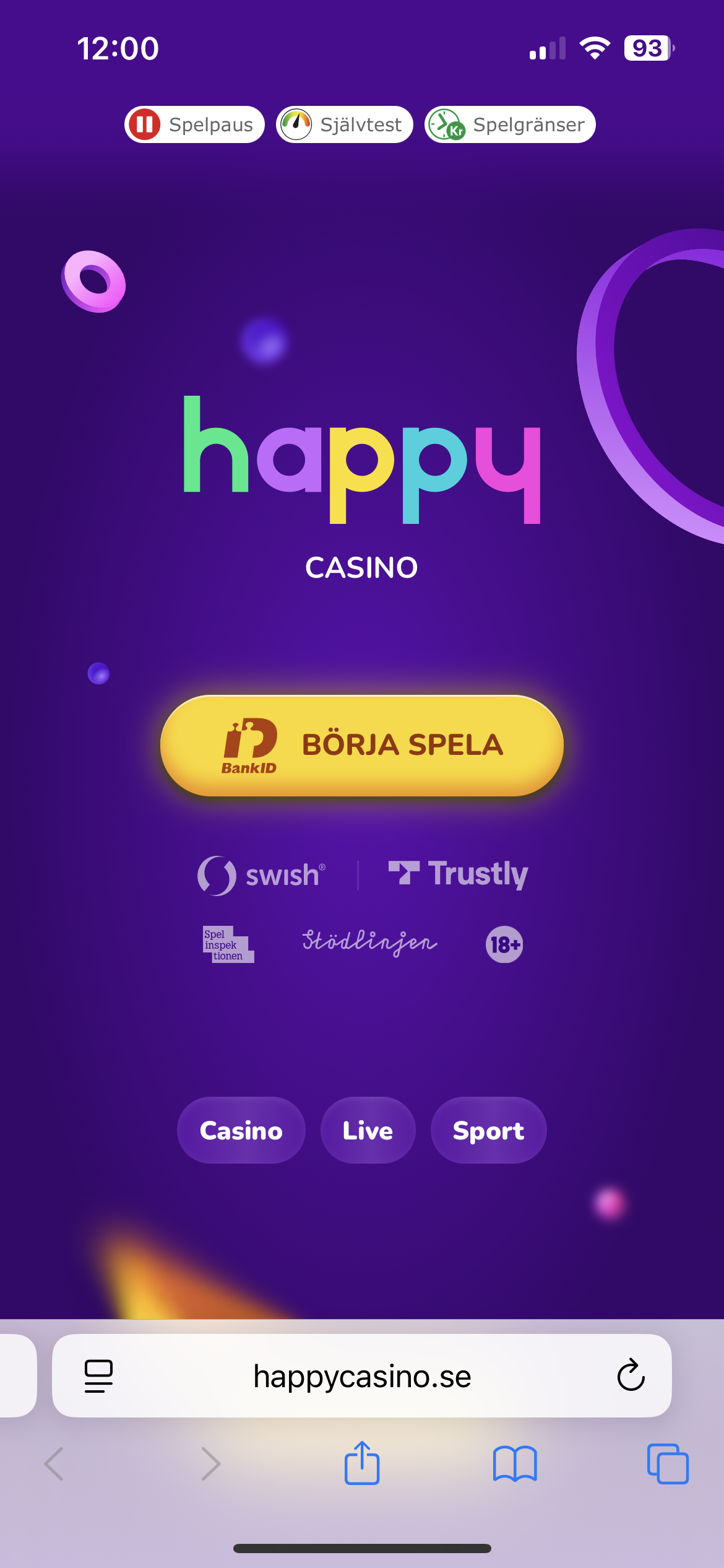 Happy Casino start