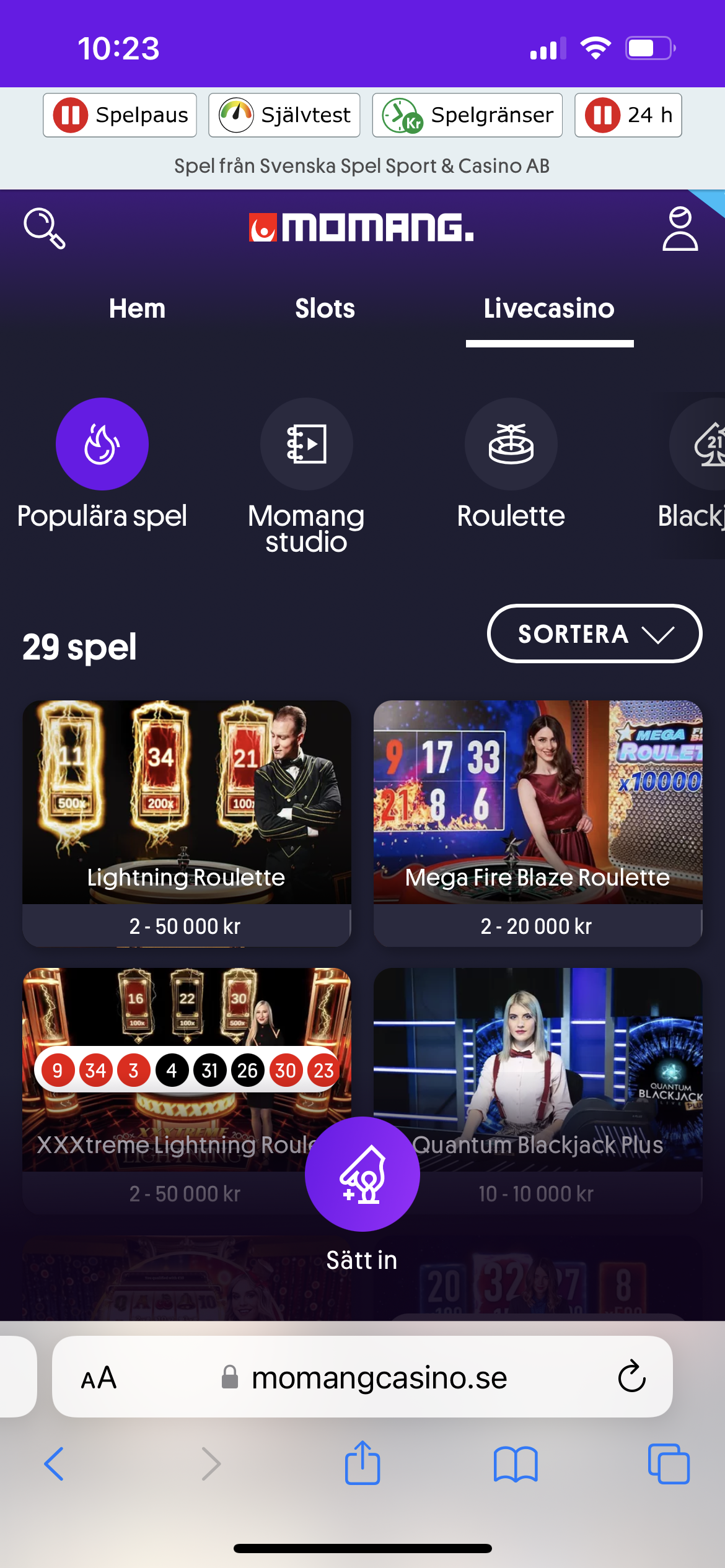 Momang live-casino