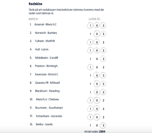 Jimmie Nordberg Stryktipset