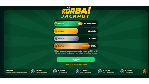 Körba Jackpots Bettingstugan
