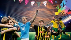 Europa league, champions league och conference league. AIK, Malmö, Hammarby och Häcken i bild