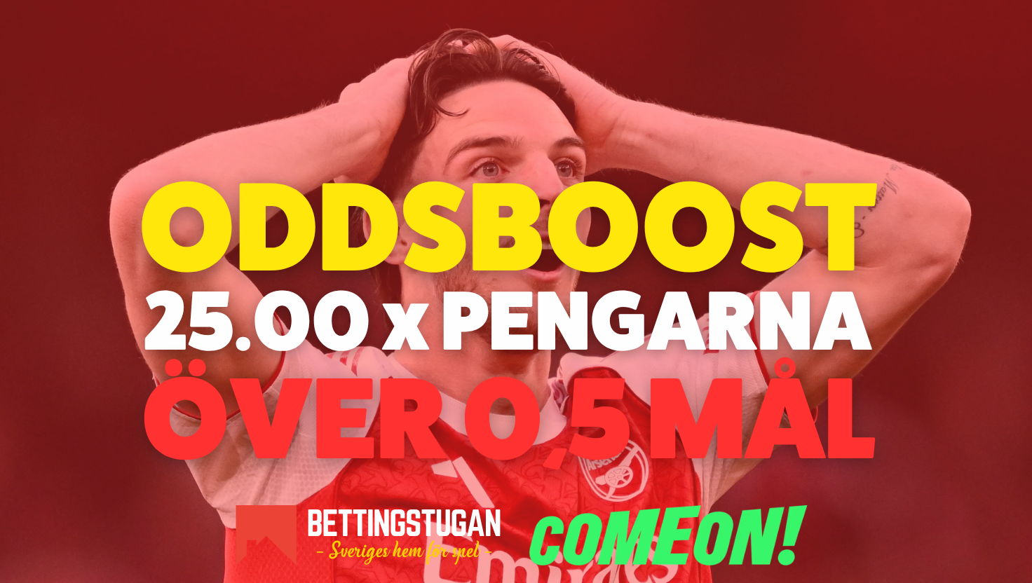 Få 25,00 x pengarna på över 0,5 mål inför returen mellan Arsenal - Atletico Madrid!