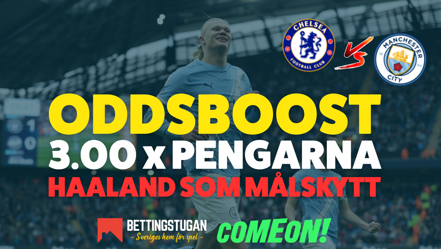 Oddsboost Haaland målskytt FA CUpen final Bettingstugan ComeOn