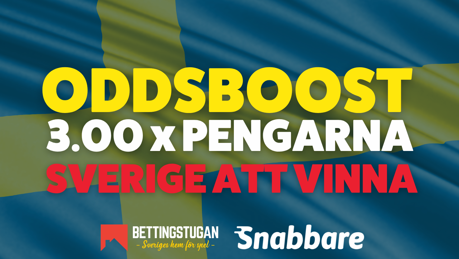 SuperOddset från Snabbare på svensk seger mot Tunisien - nu till 3.00 x pengarna!