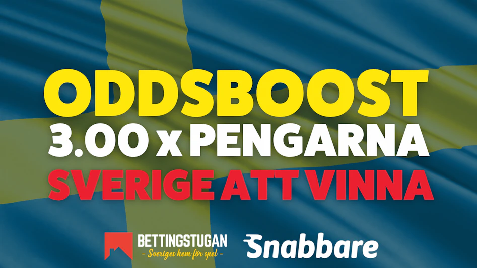 Oddsboost Sverige Tunisien VM 2026 Bettingstugan