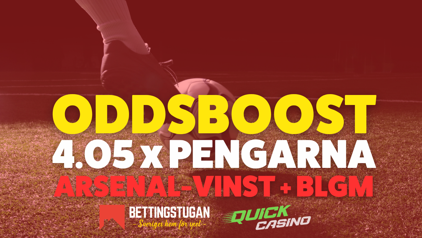 Oddsboost inför Sporting - Arsenal till 4.05 x pengarna!