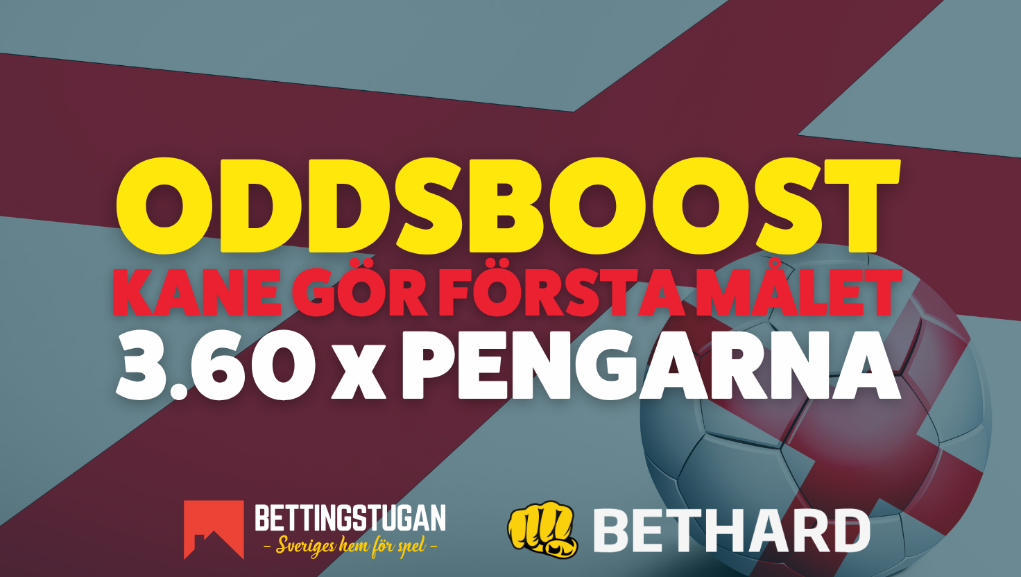 Oddsboost England - DR Kongo VM 2026 Bettingstugan