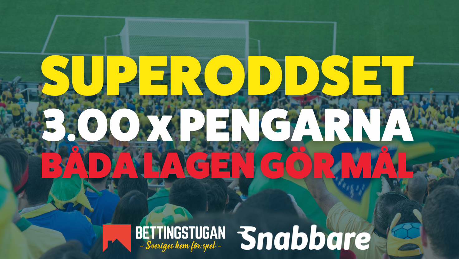 Superoddset: 3.00 x pengarna på båda lagen gör mål inför Brasilien - Norge!