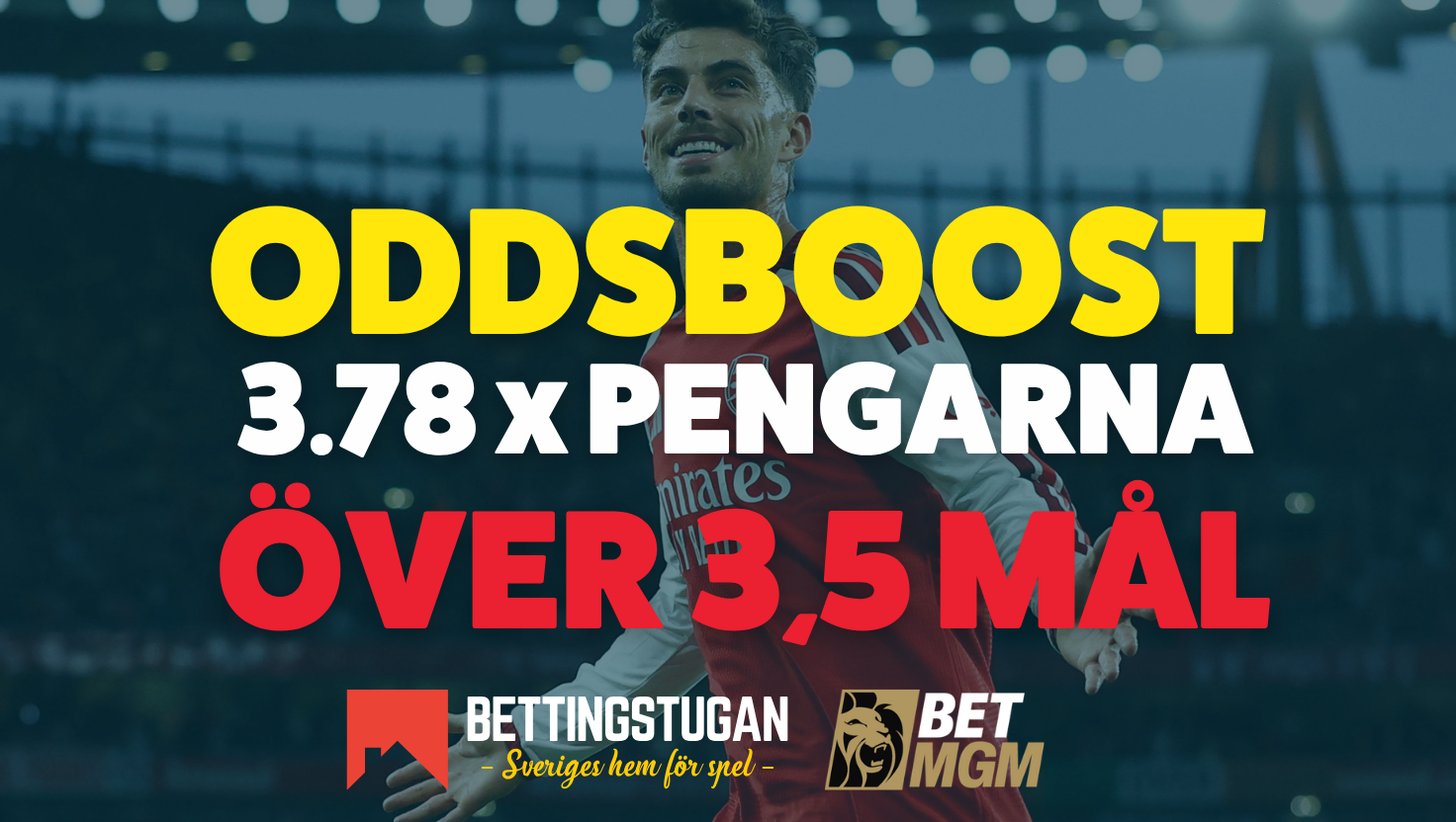 Oddsboost inför Londonderbyt - få 3.78 x pengarna på över 3,5 mål!