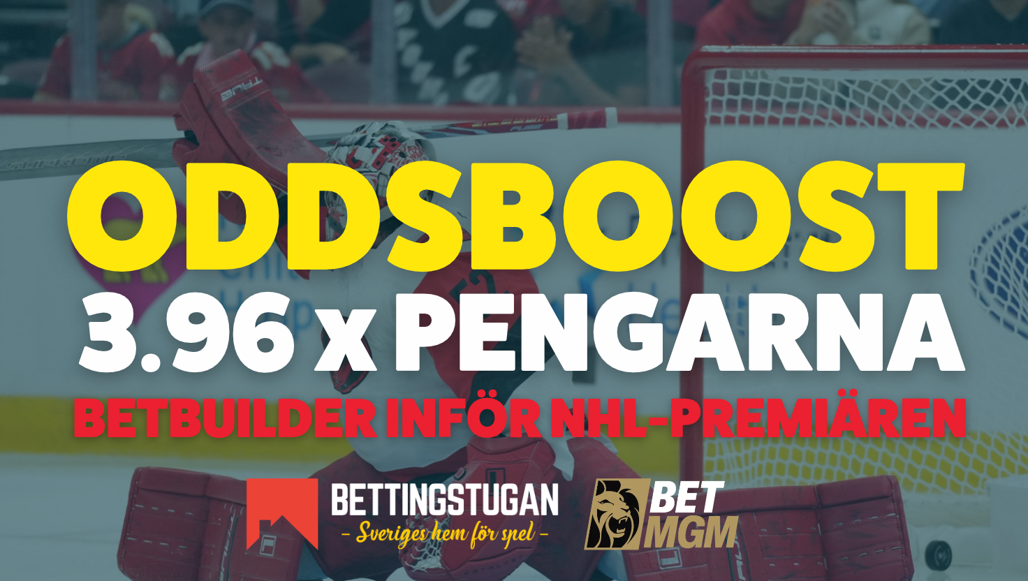 Oddsboost inför NHL-premiären: Få 3.96 x pengarna på bet builder!