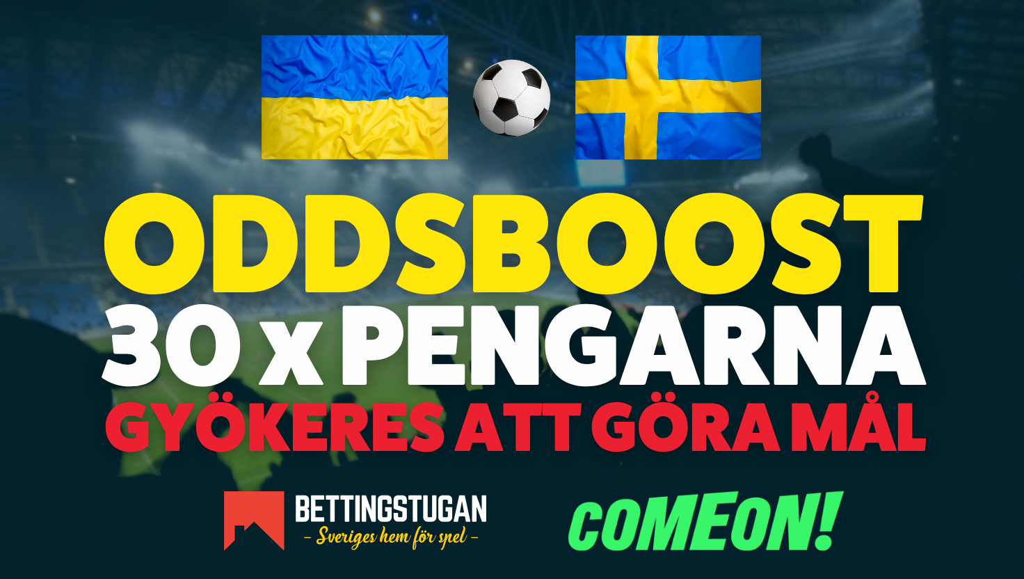 ComeOn VM-playoff oddsboost Gyökeres Bettingstugan