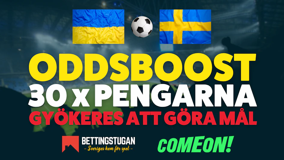 ComeOn VM-playoff oddsboost Gyökeres Bettingstugan