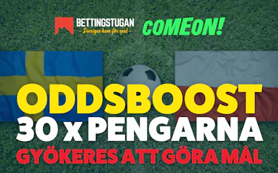 oddsboost Gyökeres vs Polen Bettingstugan