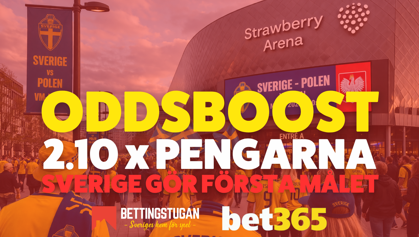 Få 2.10 x insatsen på att Sverige spräcker nollan först mot Polen!
